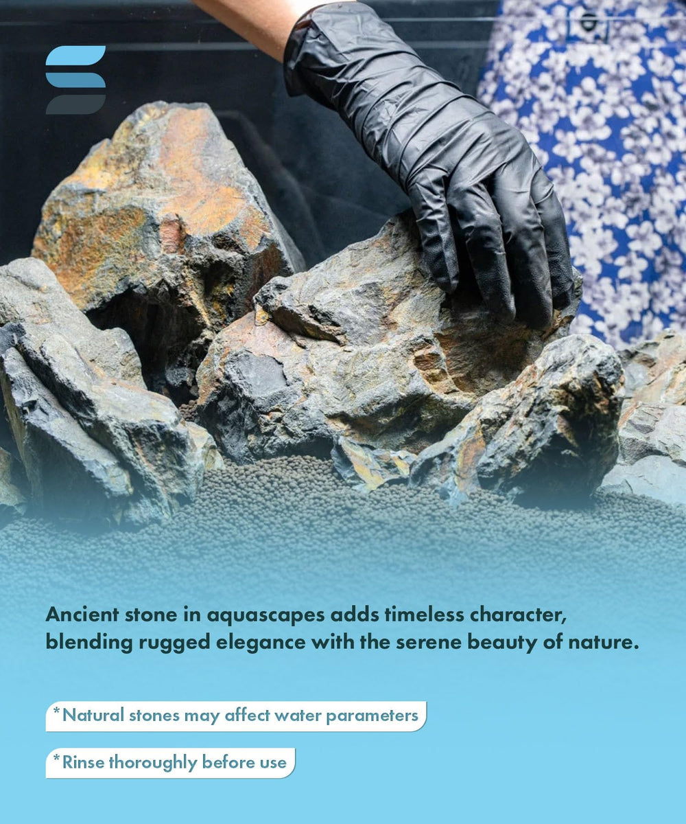 Piedras SubstrateSource formas angulares para acentuación y paisajismo de acuarios.