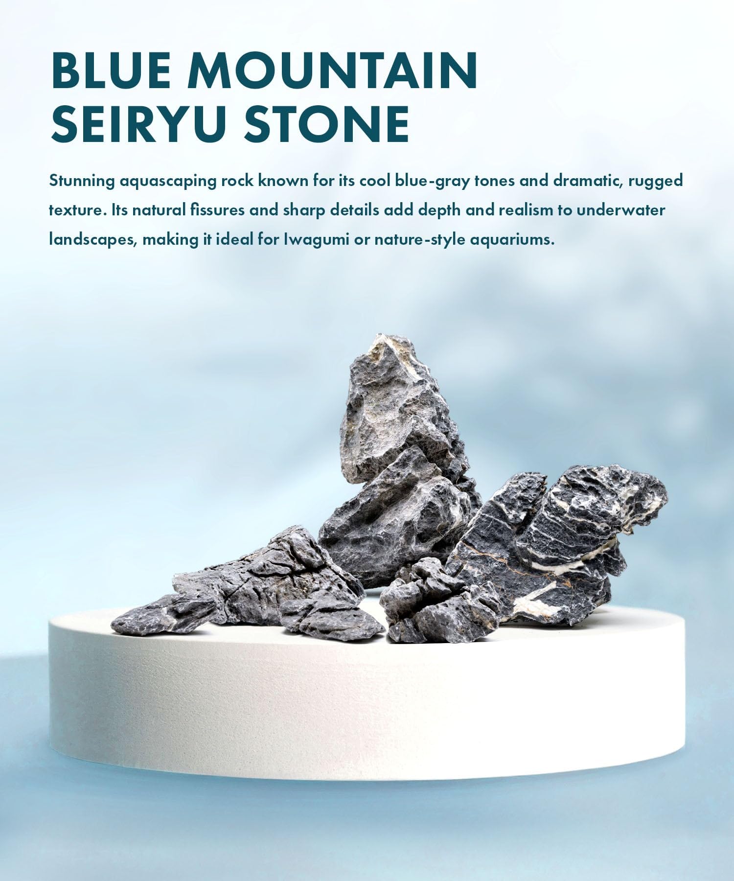 Rocas SubstrateSource para acuario, aristas y fisuras naturales para diseño iwagumi.
