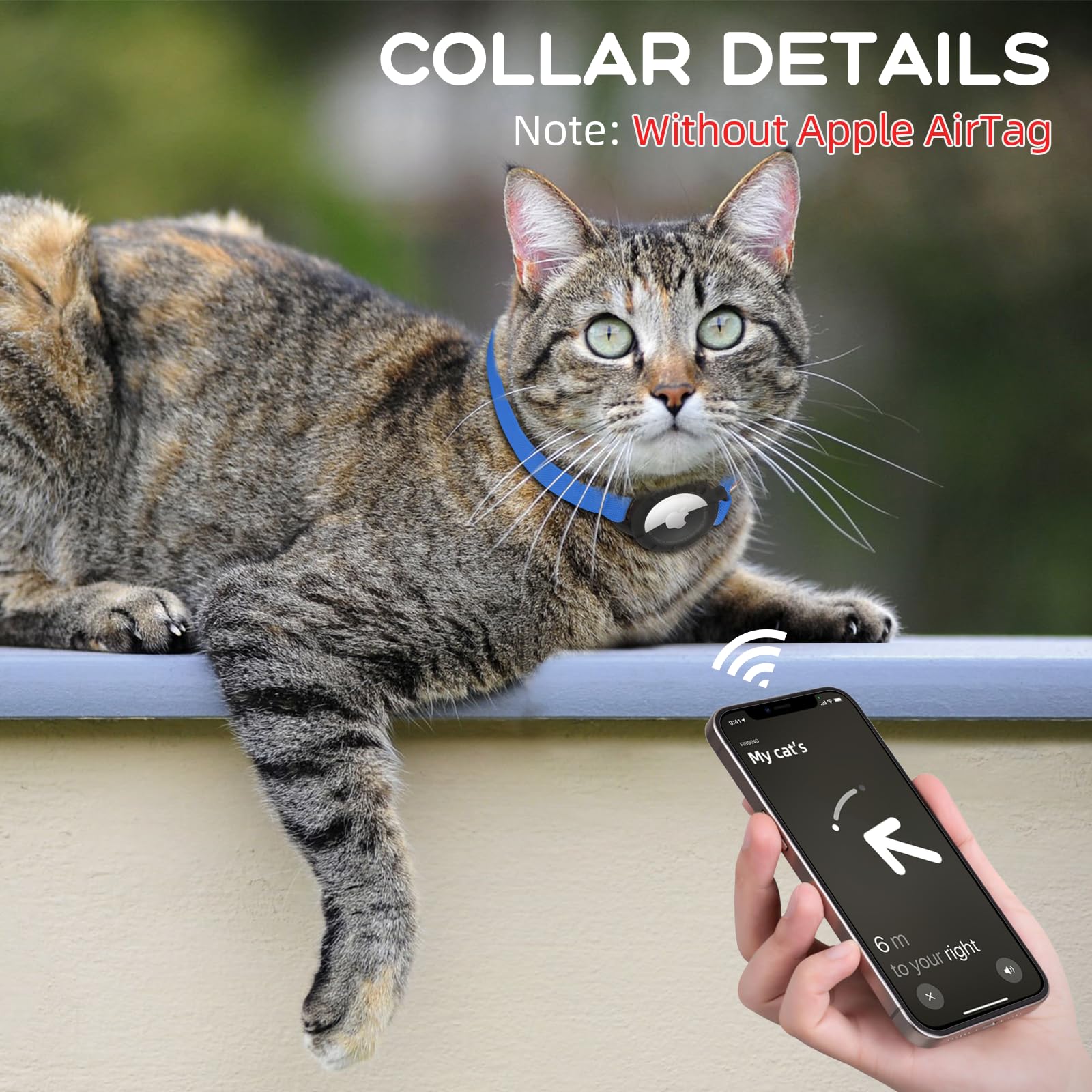 Collar ligero de sucegi AirTag, pensado para uso diario