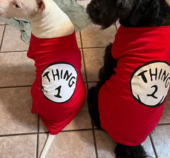 Camiseta SUEOSU Thing 3 para perros, ideal para sesiones de fotos y fiestas.