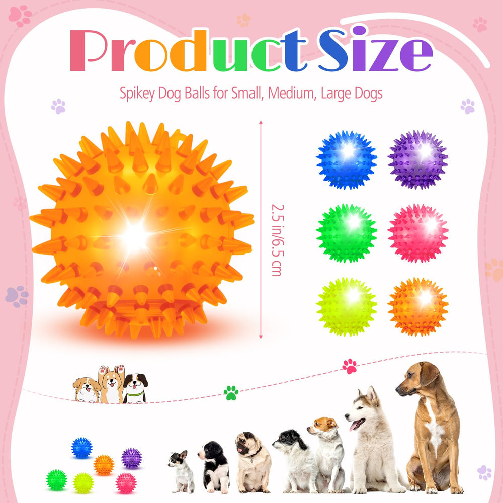 Bola LED Suilung colorida para perros, fácil de ver al aire libre.
