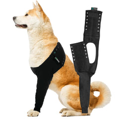 Suitical Recovery Sleeve protege la pata frontal para evitar lamidos.
