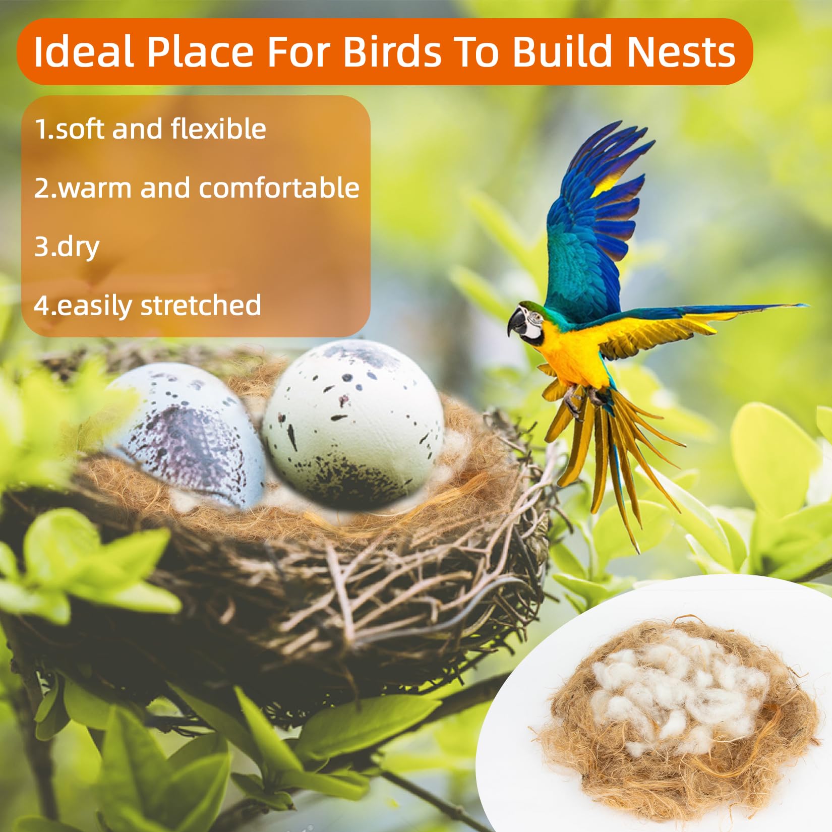 Sukh nido para aves pequeñas: ideal para periquitos y jilgueros.