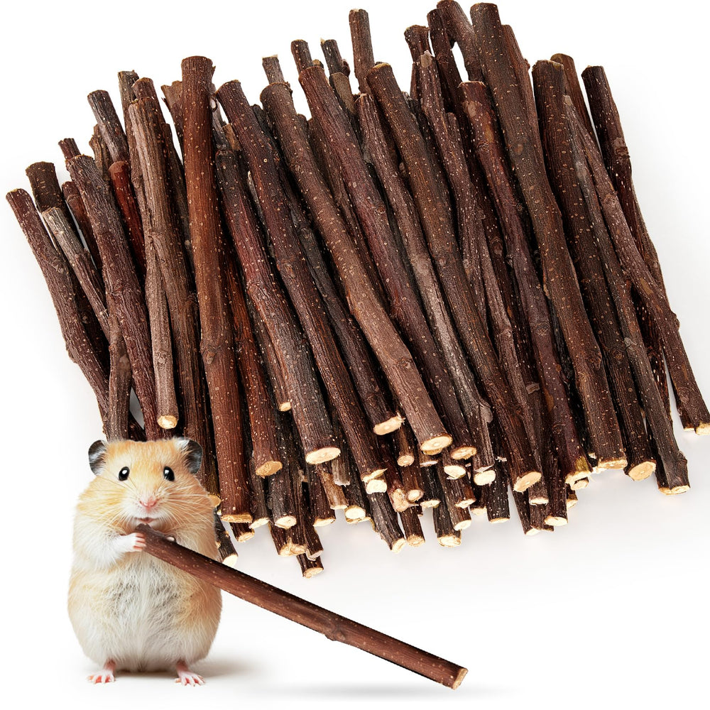 Sukh palitos de manzana orgánicos 250 g, empaque visible, mordedor natural para roedores.