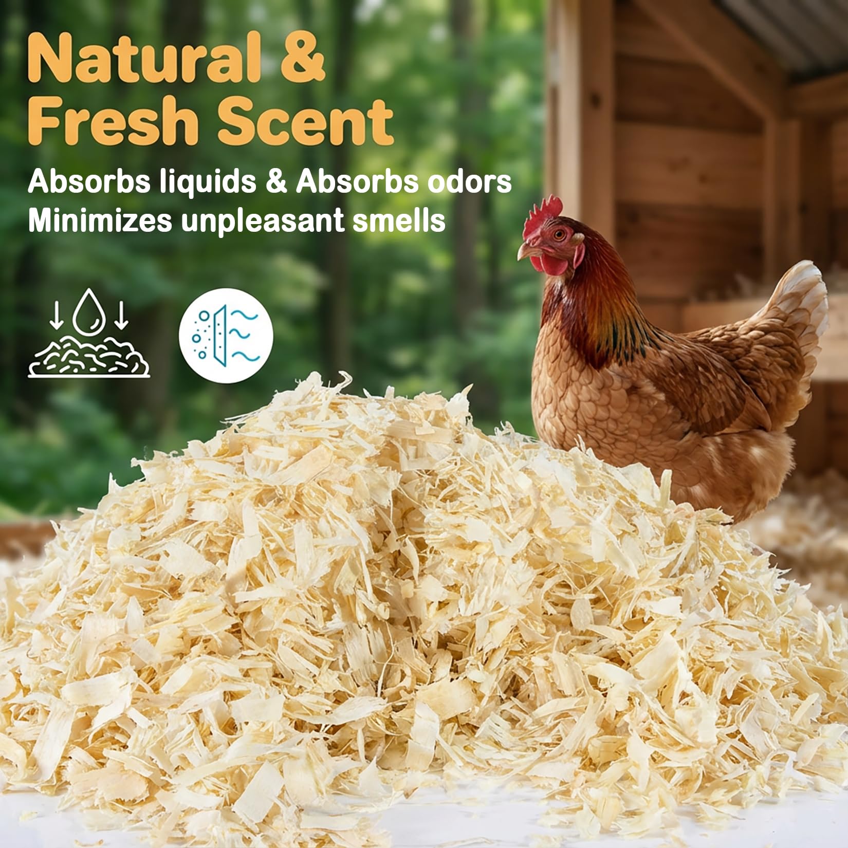 Virutas Aspen esponjosas de Sukh, ofrecen confort y absorción.
