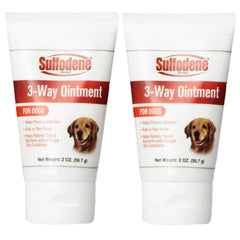 Sulfodene ungüento triple acción para perros, paquete de dos, cuidado de la piel.