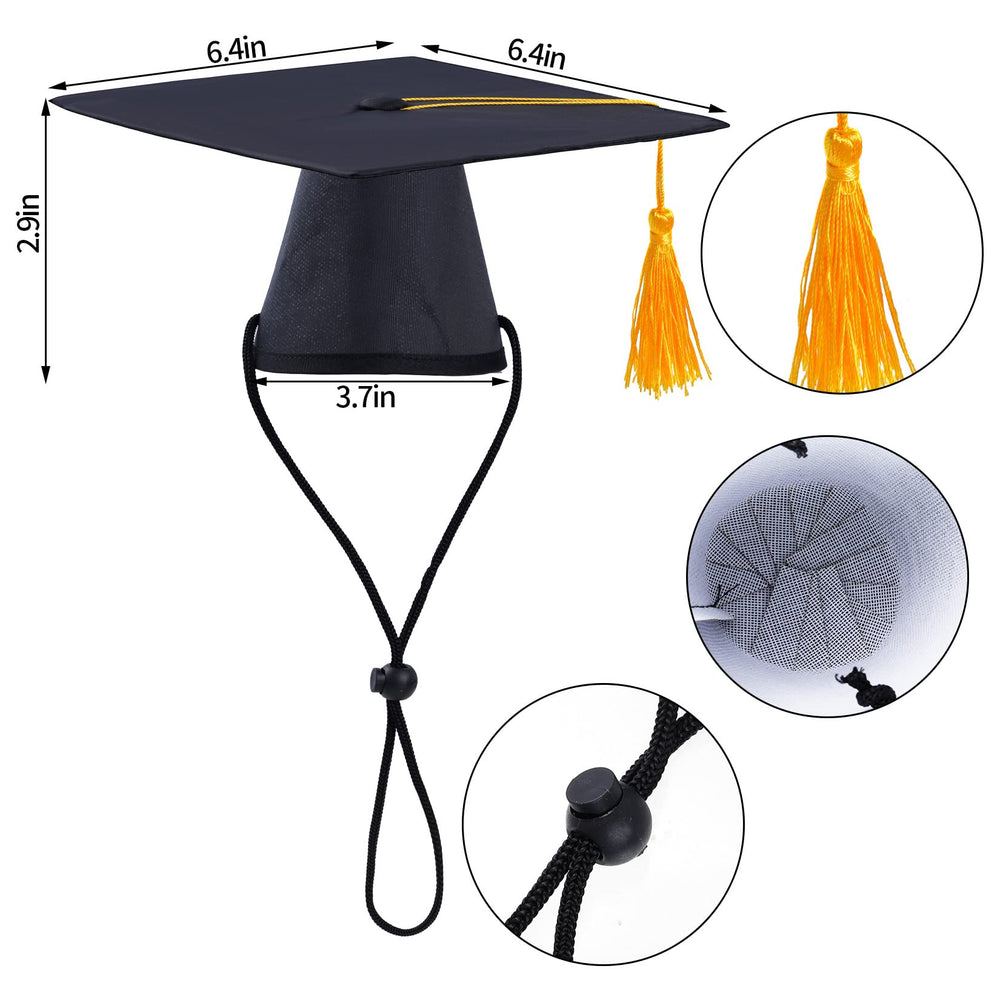 SUMERSHA dos gorras de graduación para mascotas, perfectas para fotos en grupo.