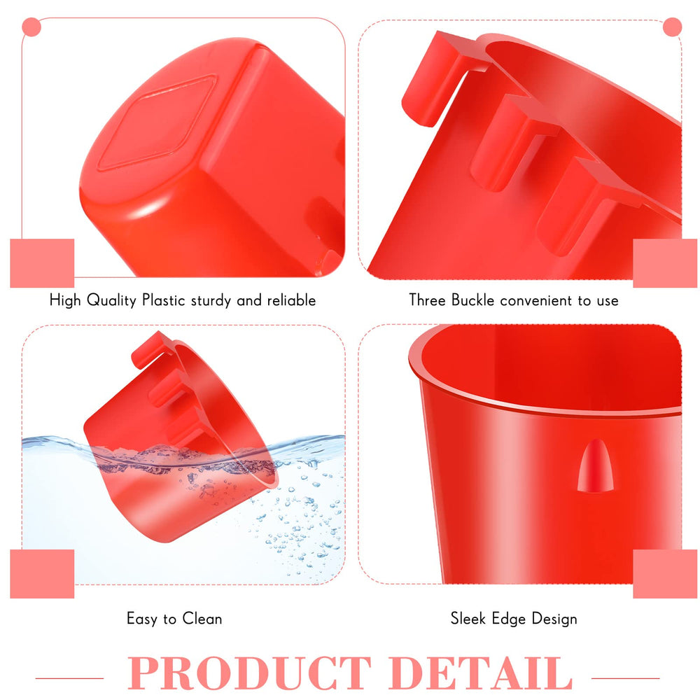 Sumind comedero para aves rojo, ideal para comida o agua