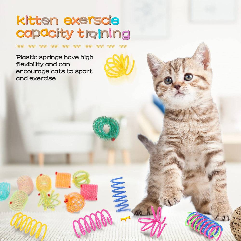 Sumind entrenamiento de gato con juguete de colores brillantes para salto.