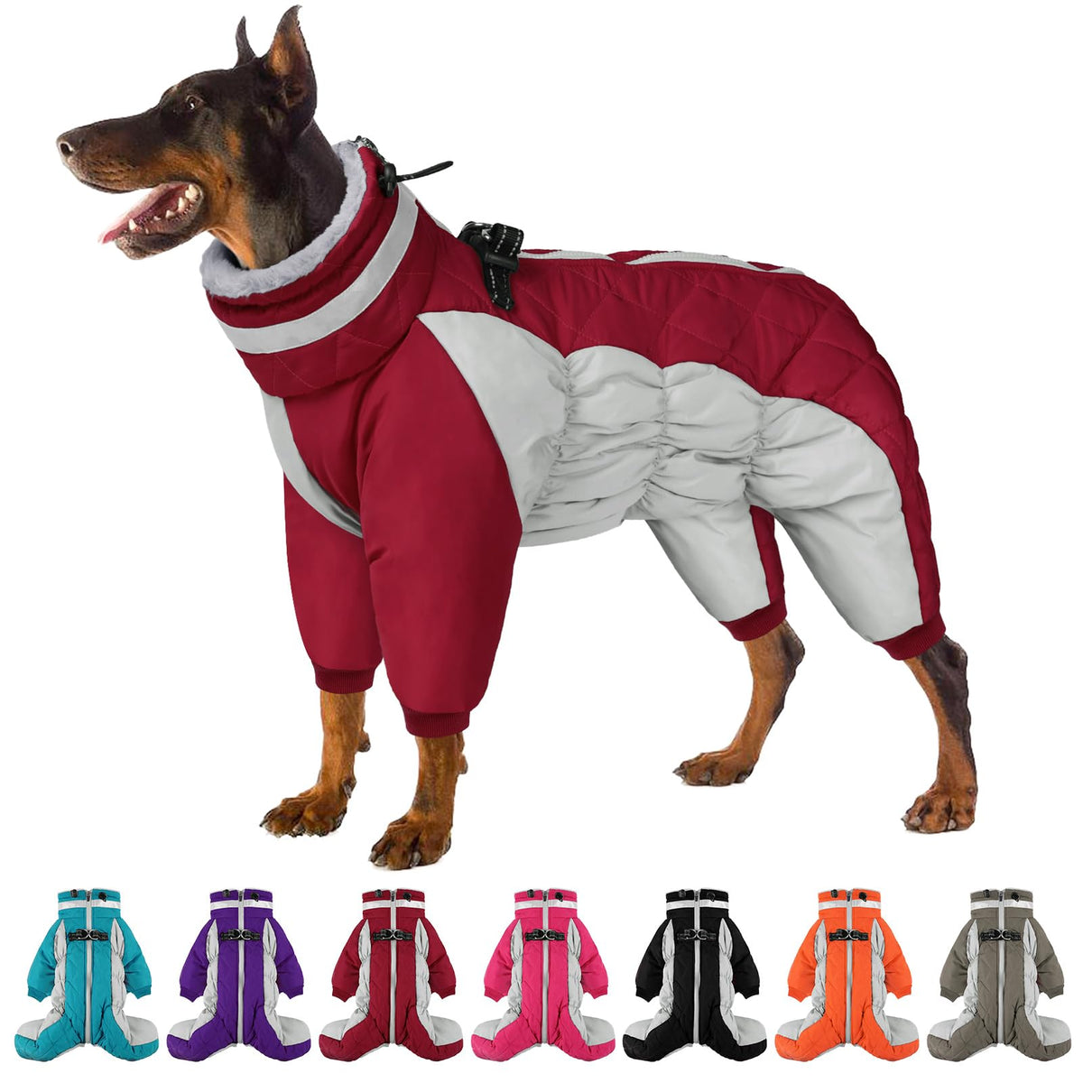 SUNFURA abrigo para perros grandes con forro polar cálido para días fríos.