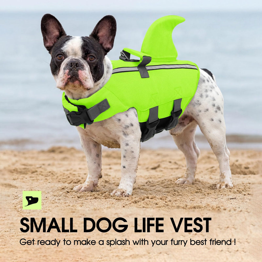 SUNFURA chaleco salvavidas para perro tiburón, diseño visual atractivo