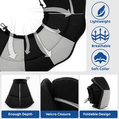 SUNFURA cono con cierre de gancho y velcro para ponérselo rápido.
