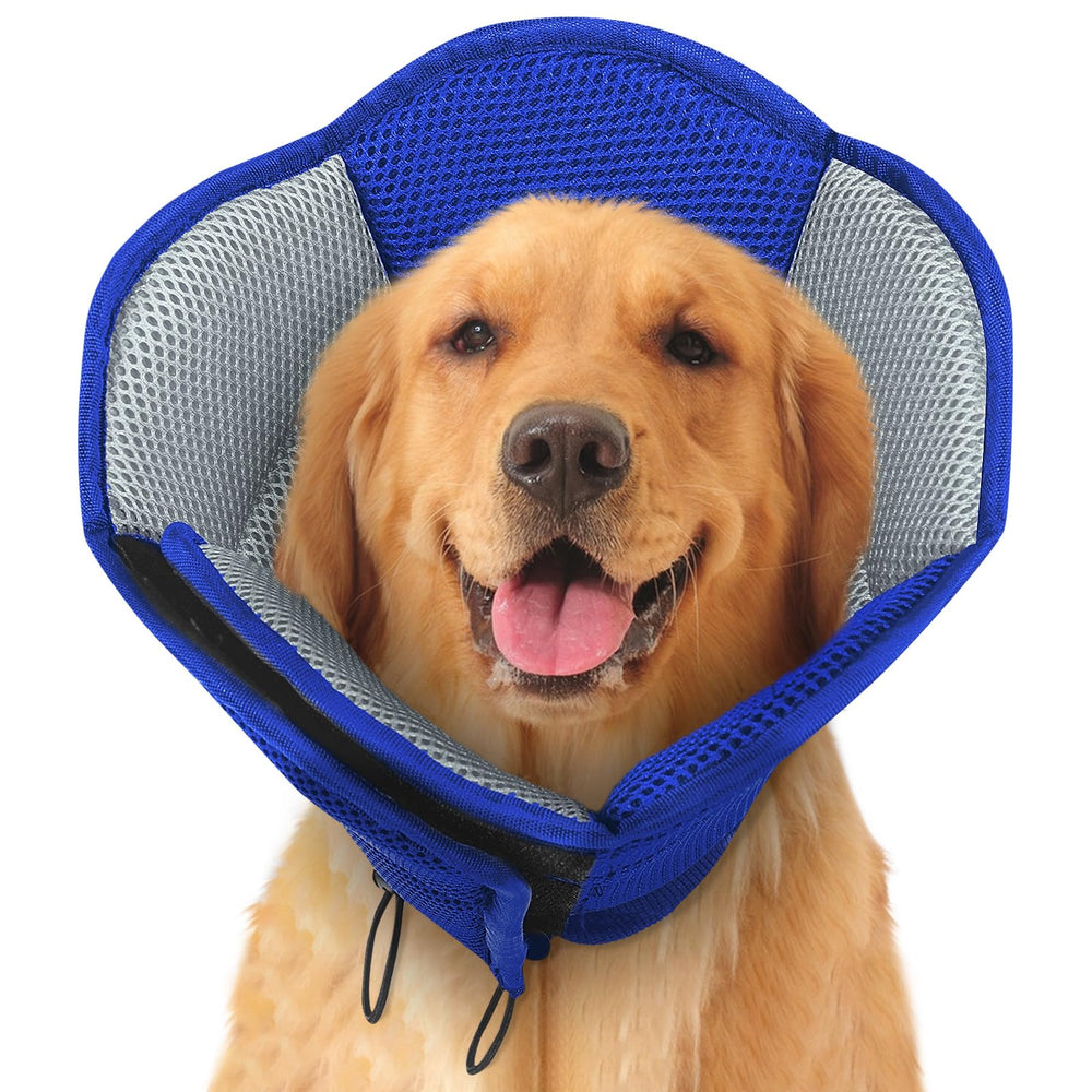 SUNFURA cono perro grande azul malla transpirable para recuperación