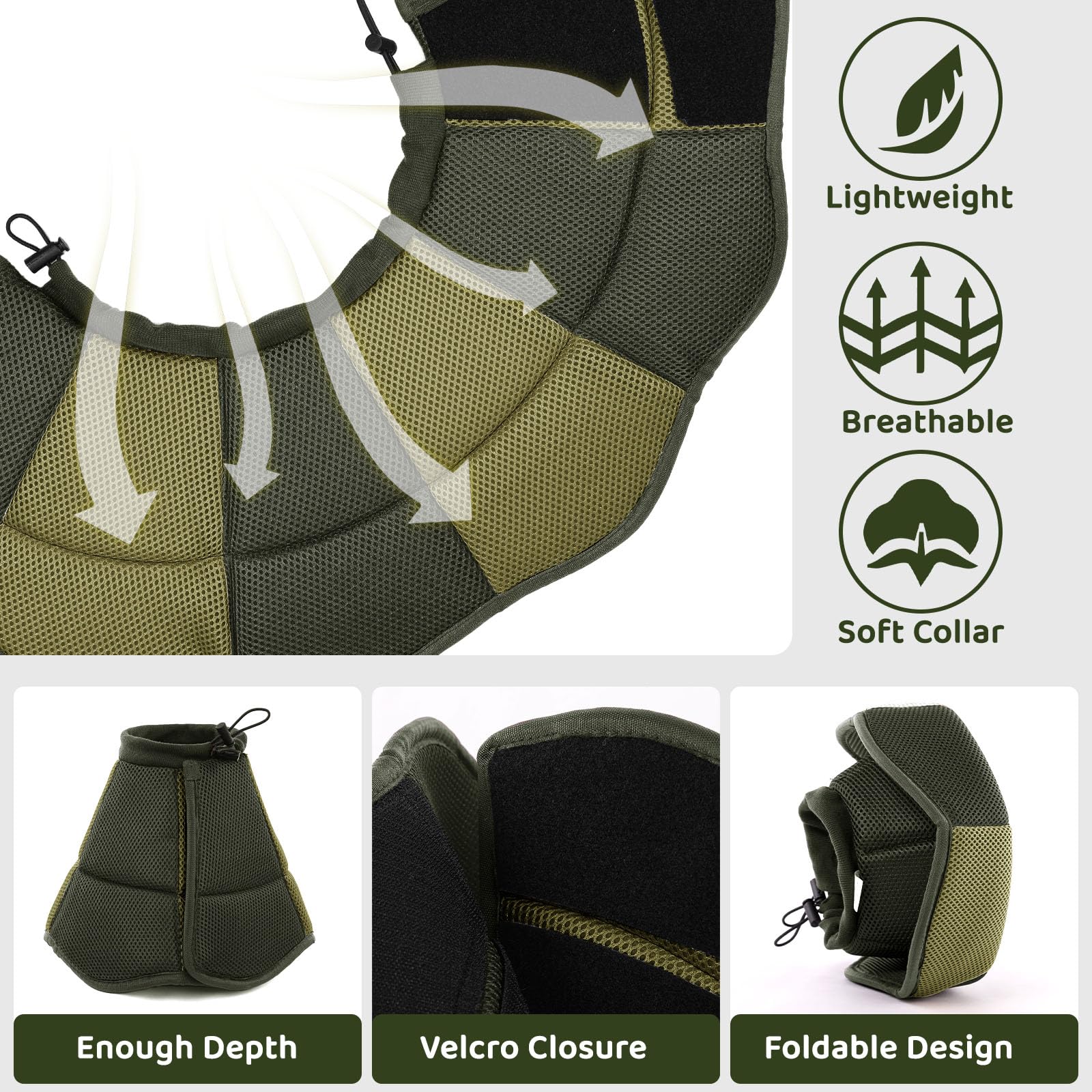 SUNFURA cono de malla ligero que reduce rozaduras en el cuello.