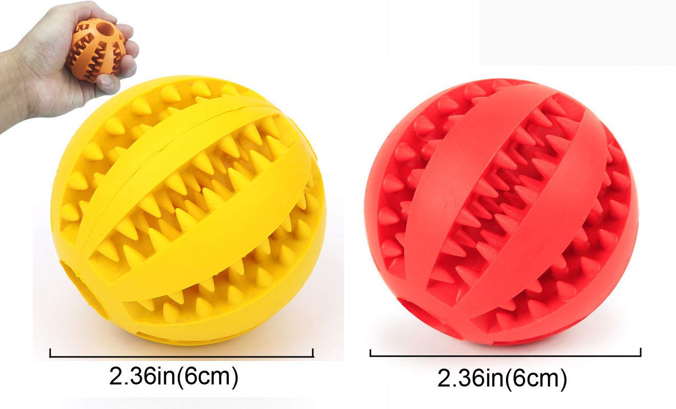 Sunglow bola-juguete para perros: diseño dental para apoyo a la higiene bucal.