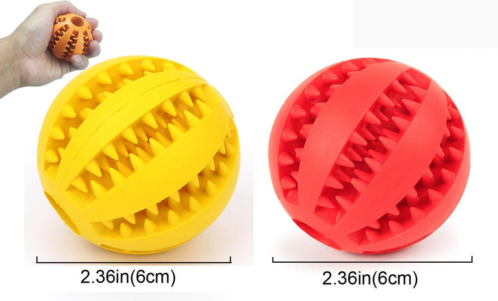Sunglow bola-juguete para perros: diseño dental para apoyo a la higiene bucal.