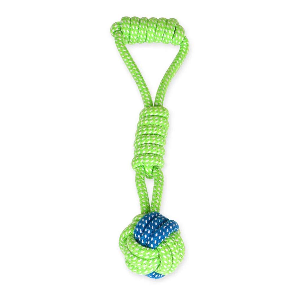 Sunglow Juguete interactivo para perro: cuerda y bola para juego seguro y estimulante