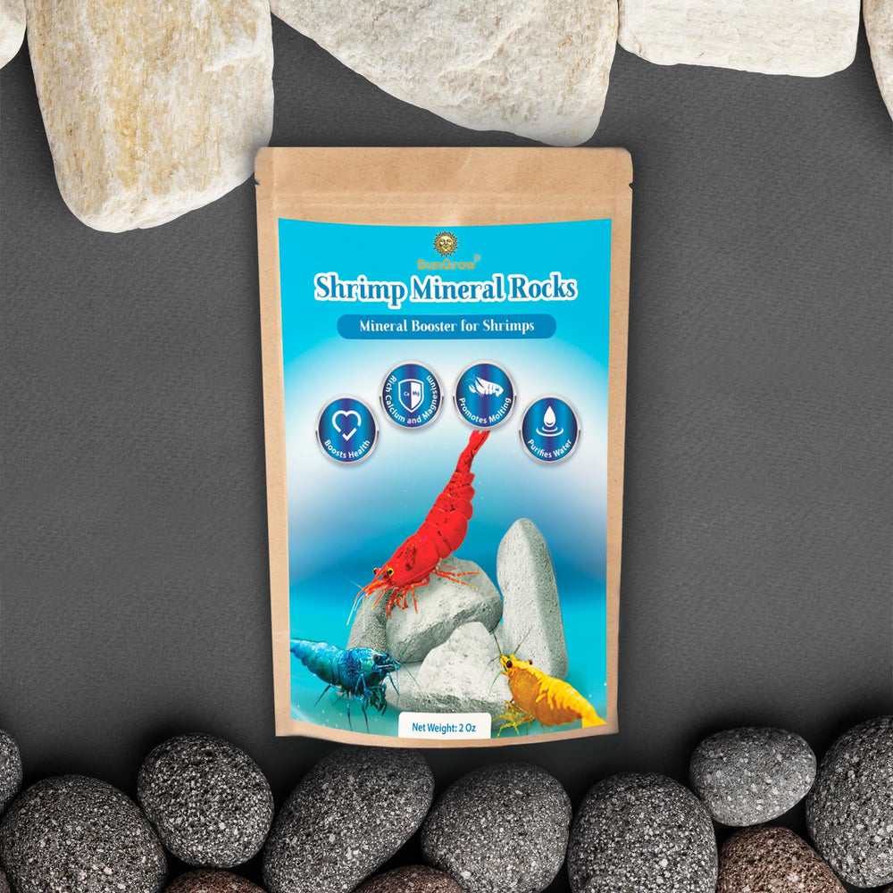 Accesorio para nano tanque SunGrow con rocas decorativas compactas.