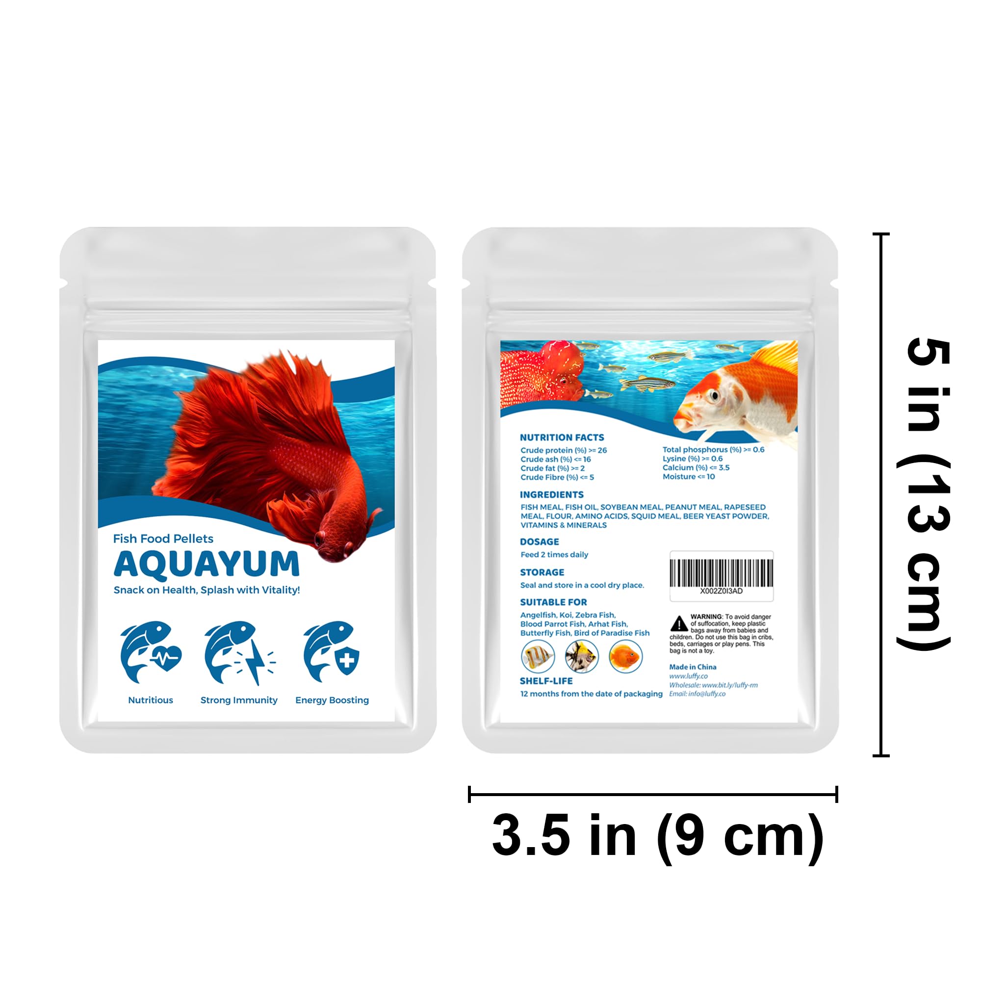 SunGrow Betta Pellets nutrición equilibrada con ingredientes vegetales y pesqueros.