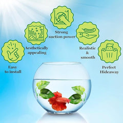 SunGrow Betta, refugio de hoja doble, espacio seguro para esconderse y jugar.