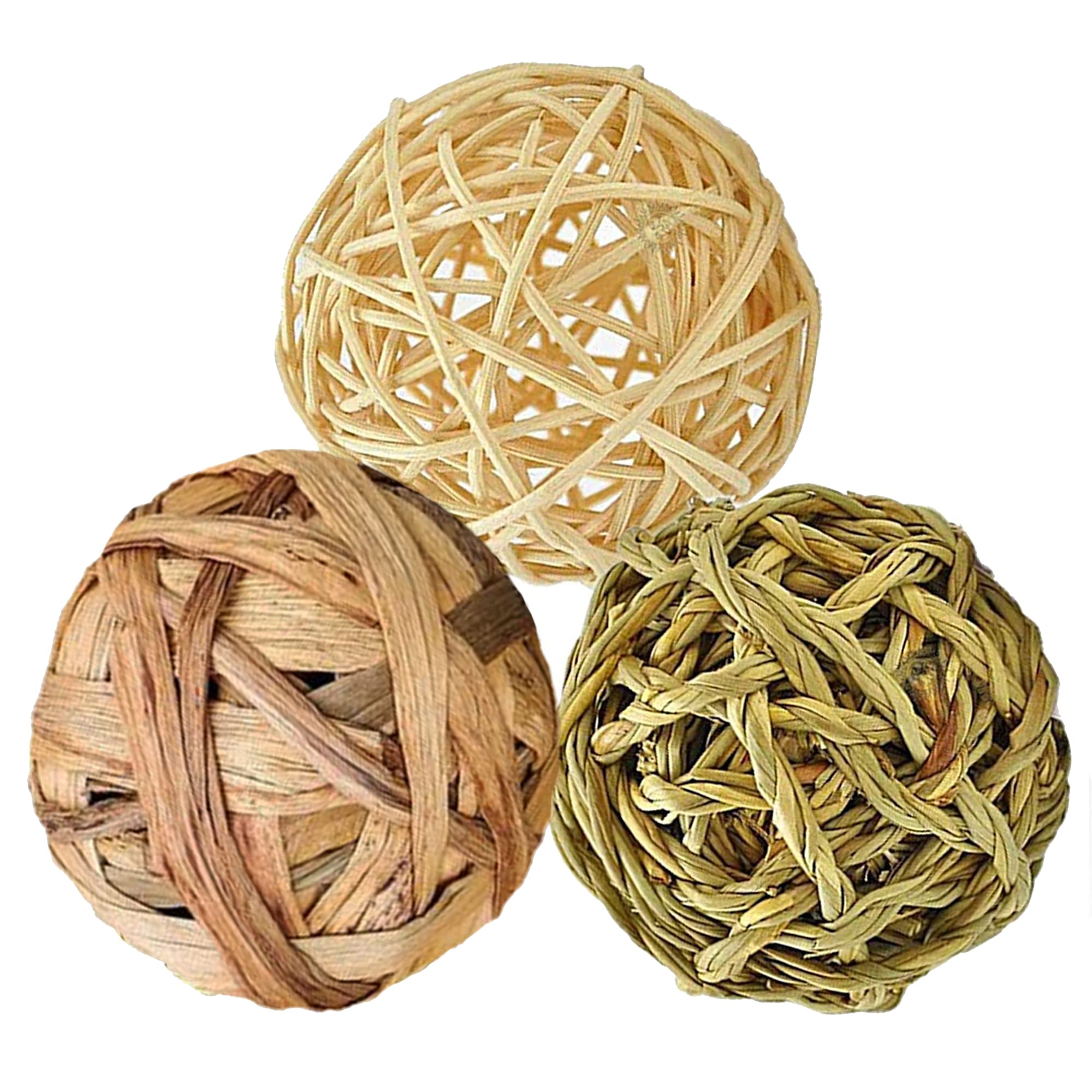 SunGrow bolas masticar conejo 3 piezas para entretenimiento seguro