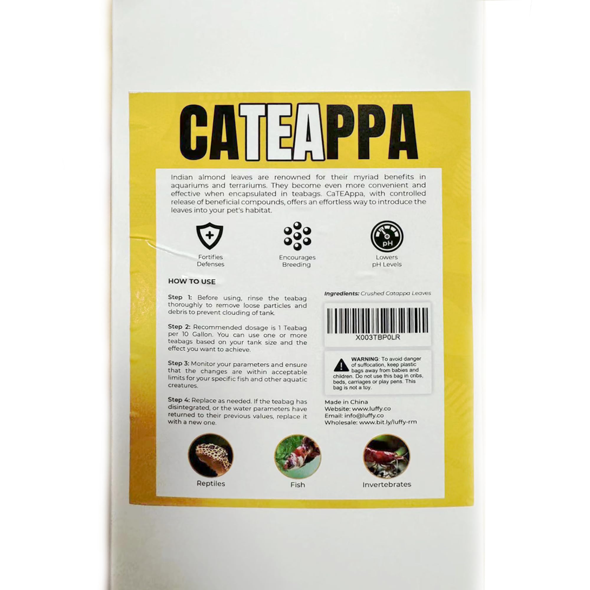 SunGrow Catappa mantenimiento fácil gracias a las bolsas premedidas.