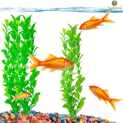 SunGrow decoracion acuario resina planta alta, oculta cables y mejora el aspecto del tanque.