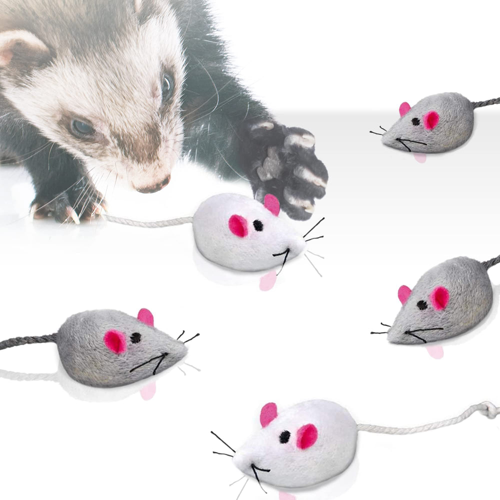 SunGrow ratón de peluche duradero con menta de gato para juego prolongado