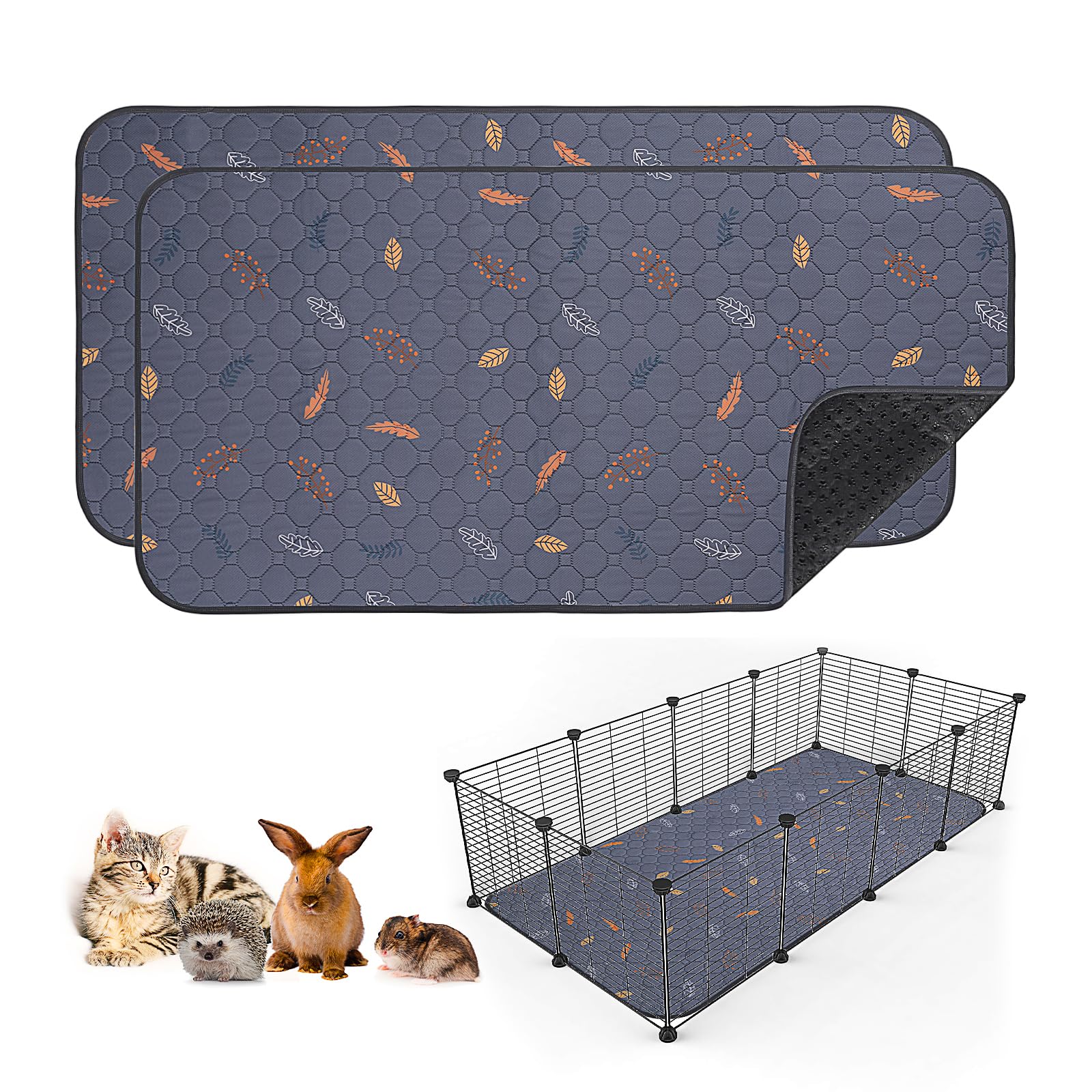 Sunheir almohadilla lavable para conejillos de indias, frontal, absorbe líquidos y evita derrames.