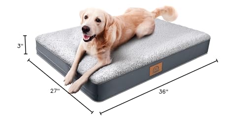 Sunheir cama para perro grande, empaque comprimido que se expande para forma completa