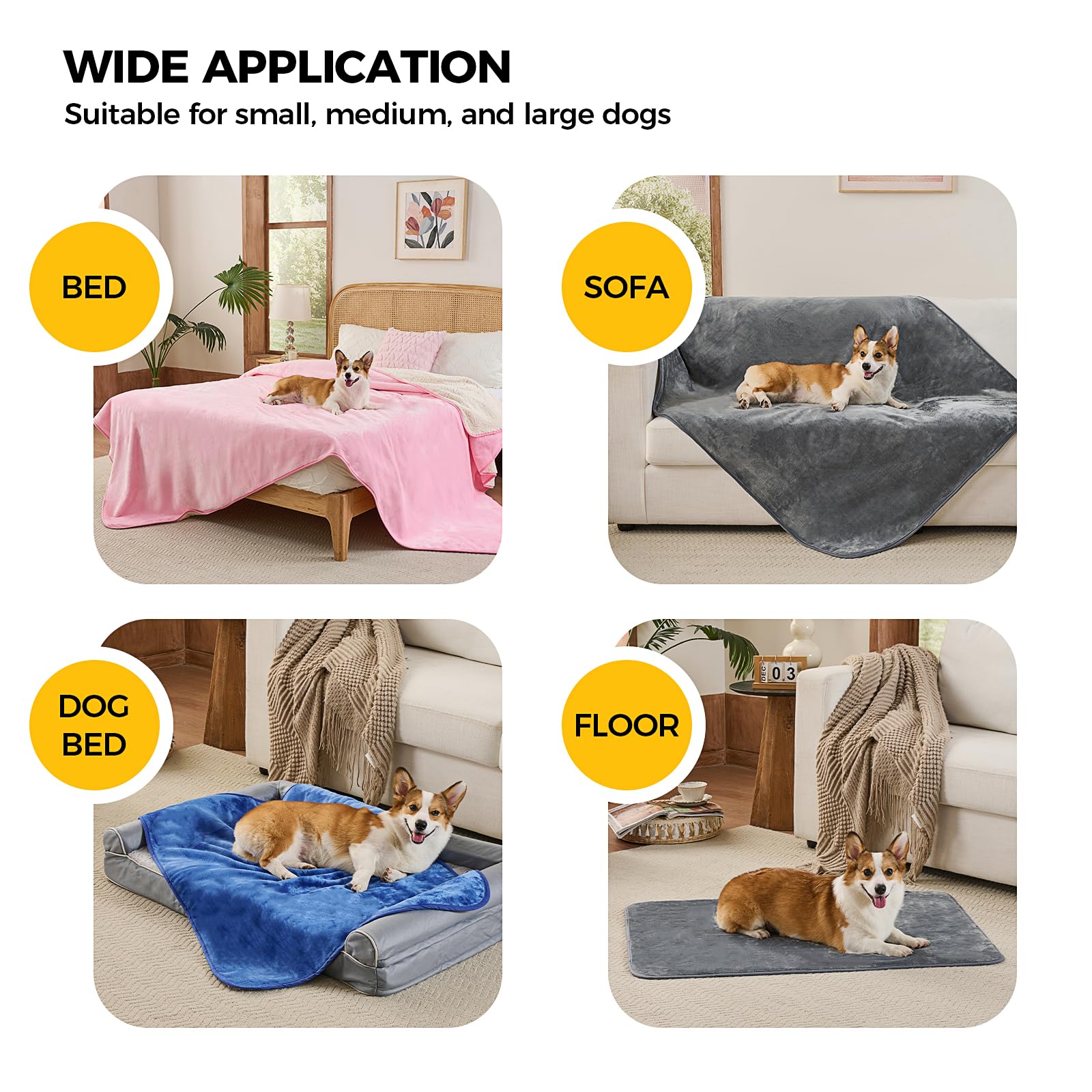 Sunheir manta versátil para casa, cama de mascotas, coche o exterior.