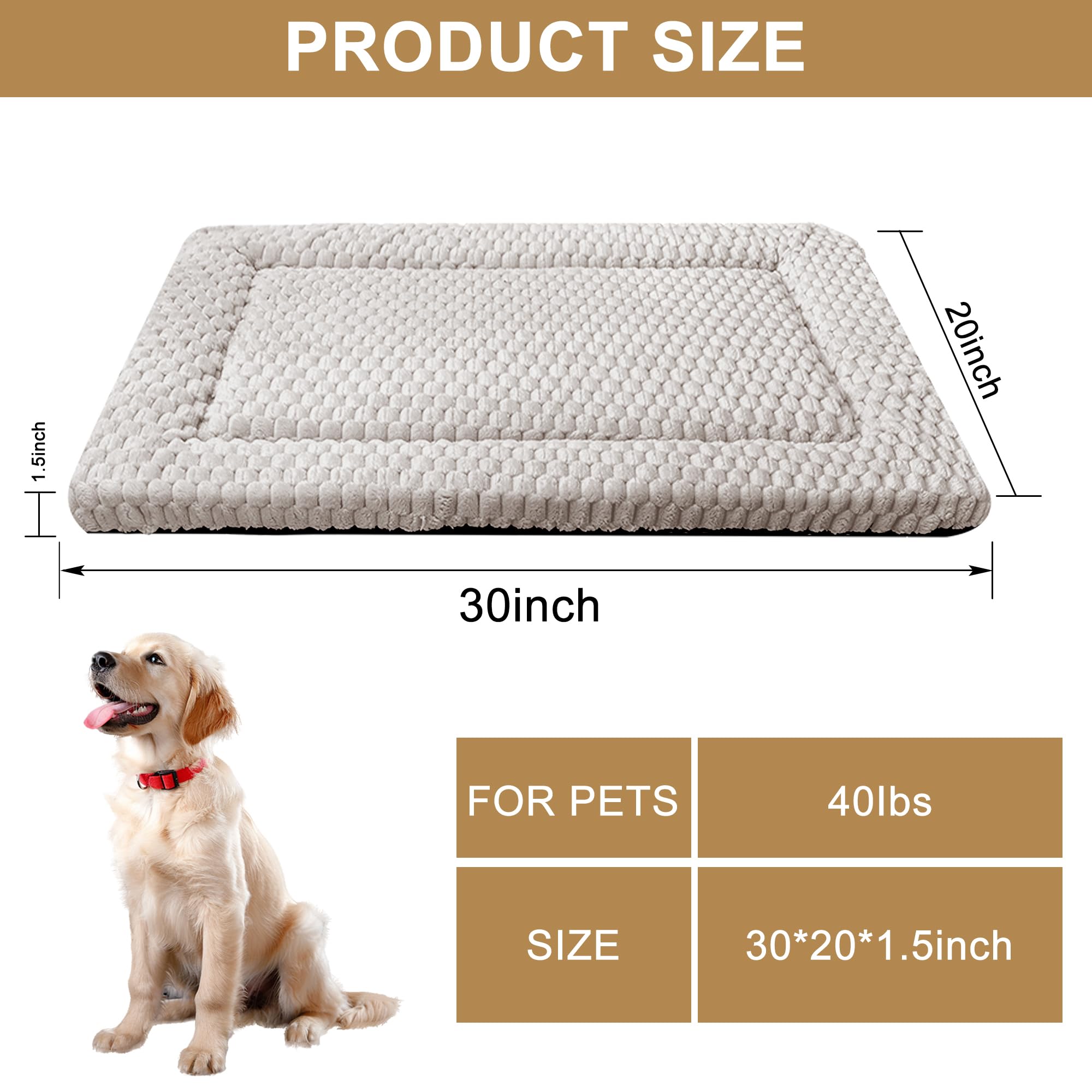 SUNSHE colchoneta jaula perro suave gris 30x20 para descanso diario.