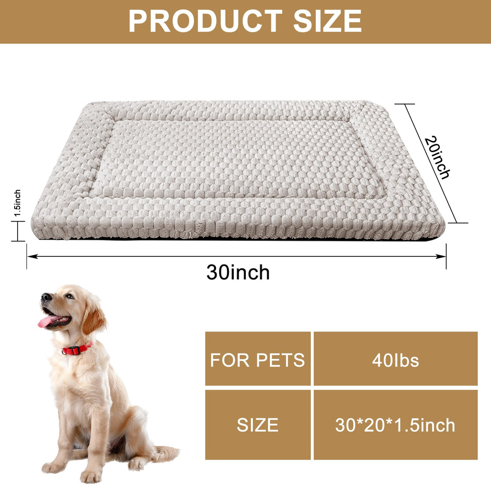 SUNSHE colchoneta jaula perro suave gris 30x20 para descanso diario.