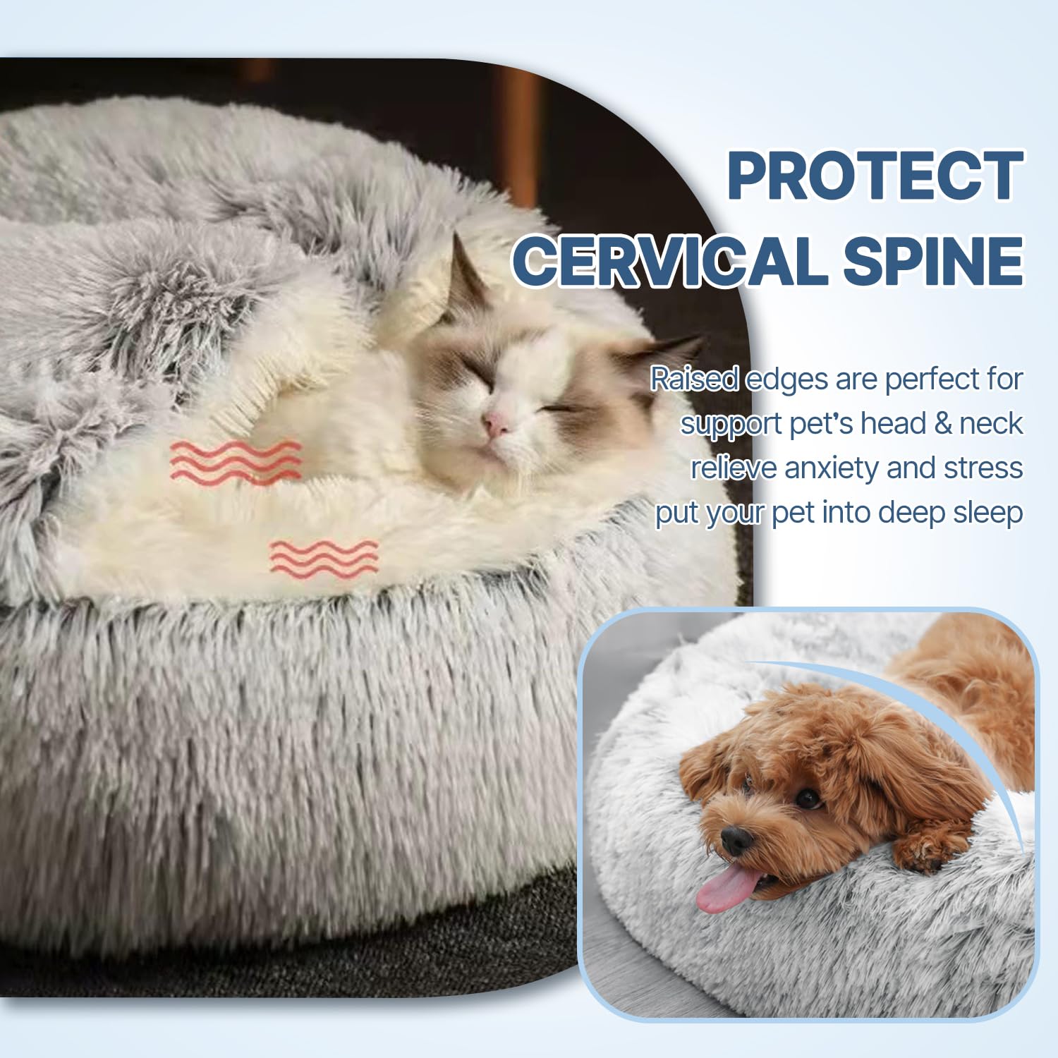 SUOXU Cama en dona, soporte para cabeza y cuello