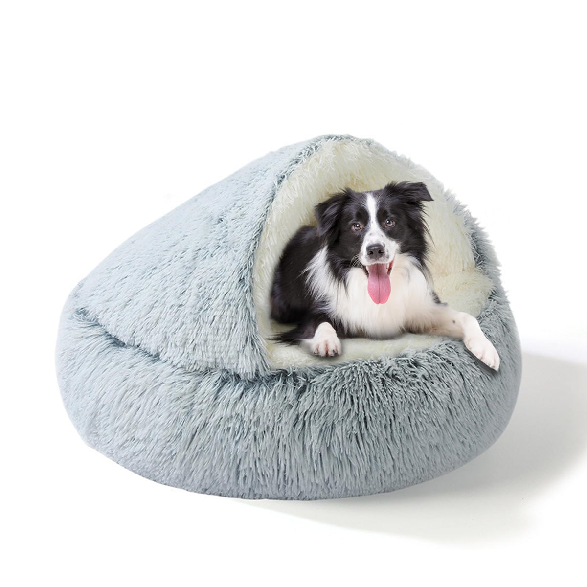 Cama SUOXU para perros 2 en 1 con cueva para dormir con tranquilidad.