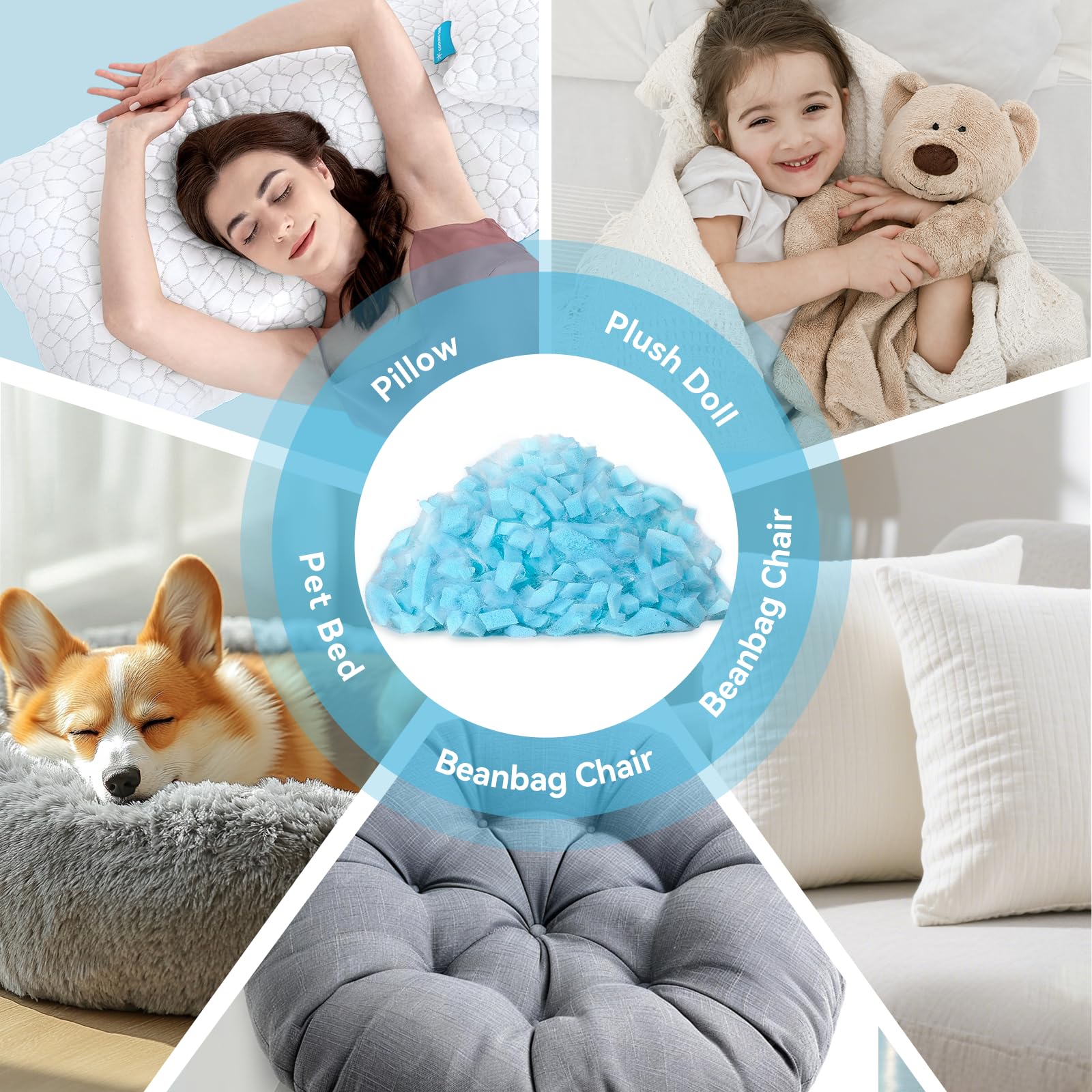 SUPA MODERN instalación casera de relleno para almohadas
