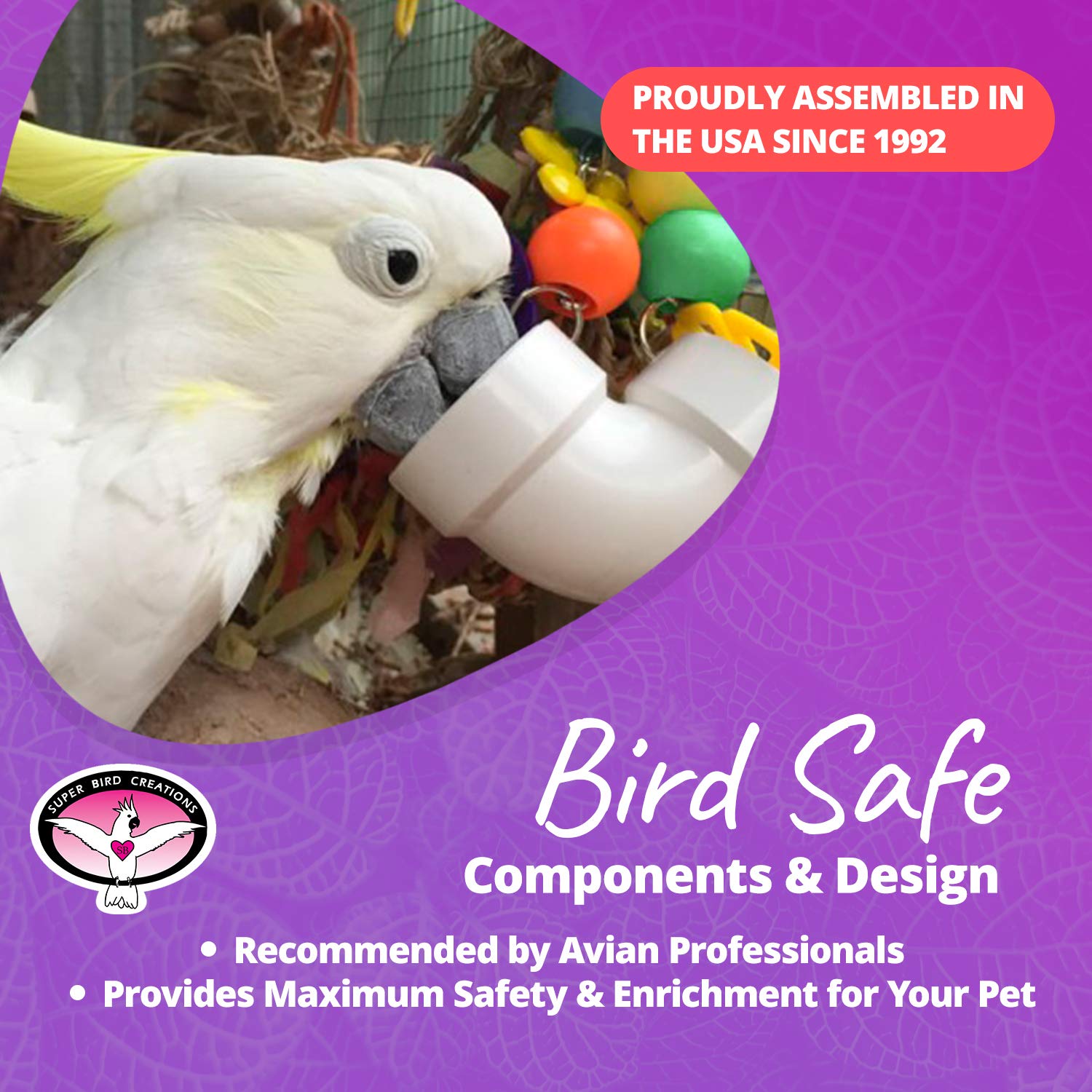 Juguete para aves medianas y grandes SB751 de Super Bird Creations