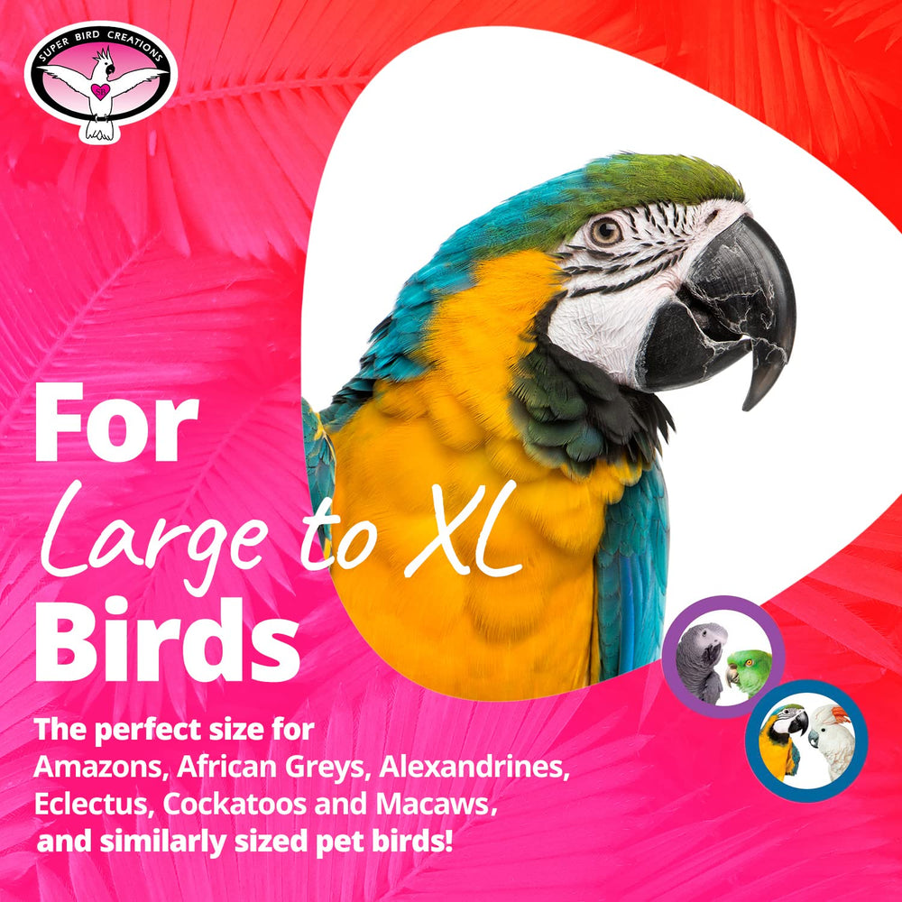 Super Bird Creations Willy Nilly XL, listones de pino, estimulan el mordisqueo seguro y la curiosidad.