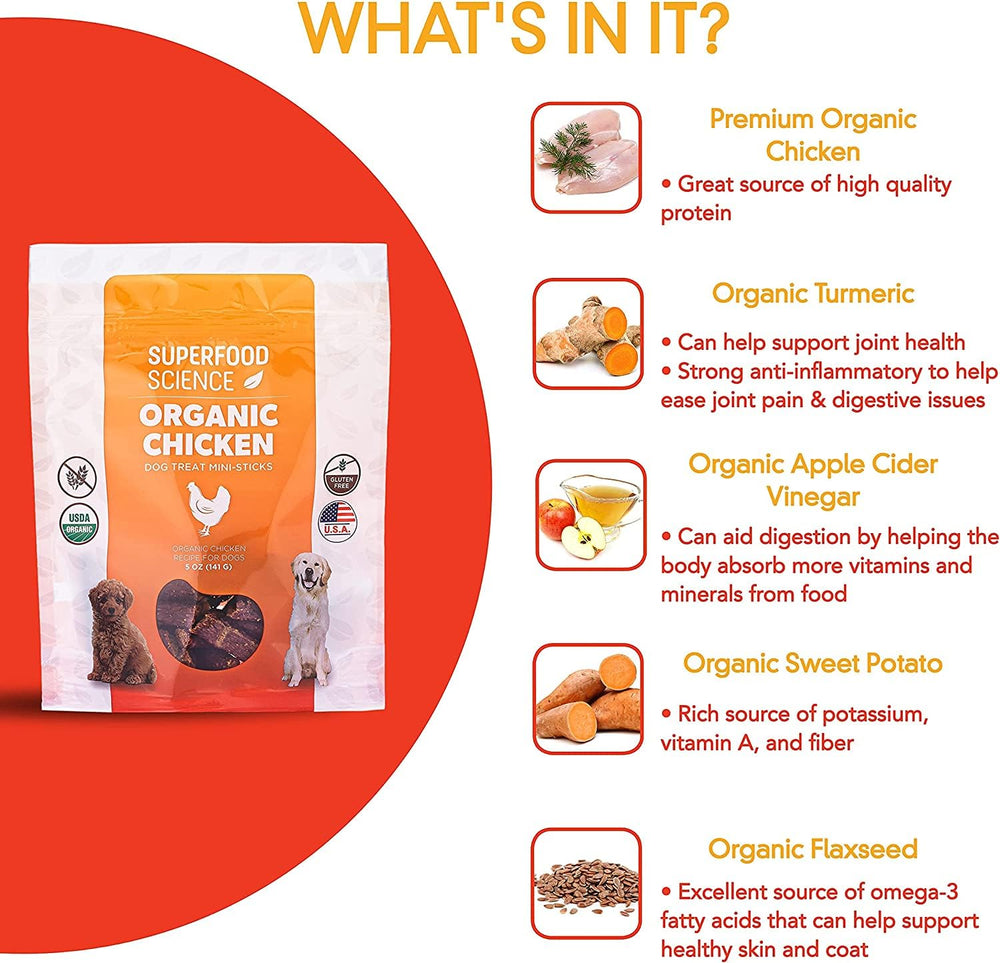 Ingredientes clave: cúrcuma y linaza en jerky de pollo de Superfood Science