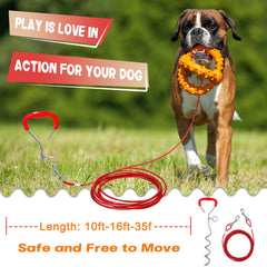 Supet cable de amarre para perros, 16 pies, opción versátil para jardín.
