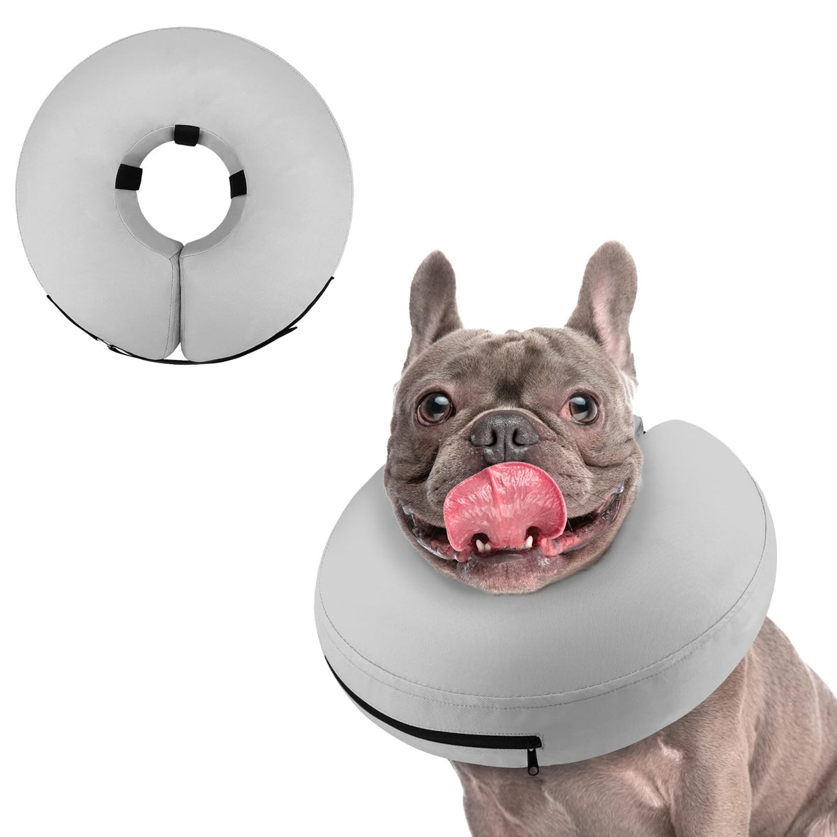 Supet collar cono inflable para perros grandes evita lamer la herida y ofrece comodidad.