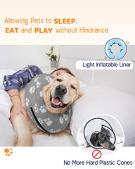 Supet collar dona suave para perros, favorece sueño cómodo sin bloquear la visión.