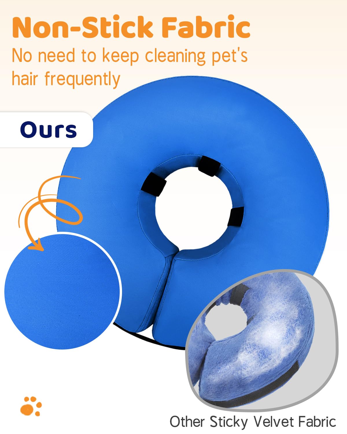 Supet collar donut inflable con ajuste de correa para mejor sujeción.
