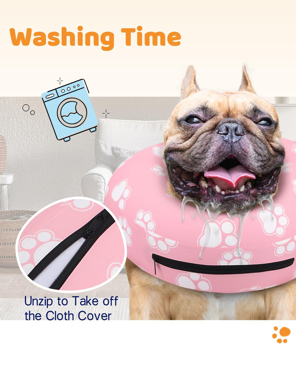 Collar donut ligero de Supet, ofrece confort durante el descanso.