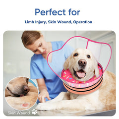 Supet collar donut suave con borde cómodo para dormir y moverse sin estrés