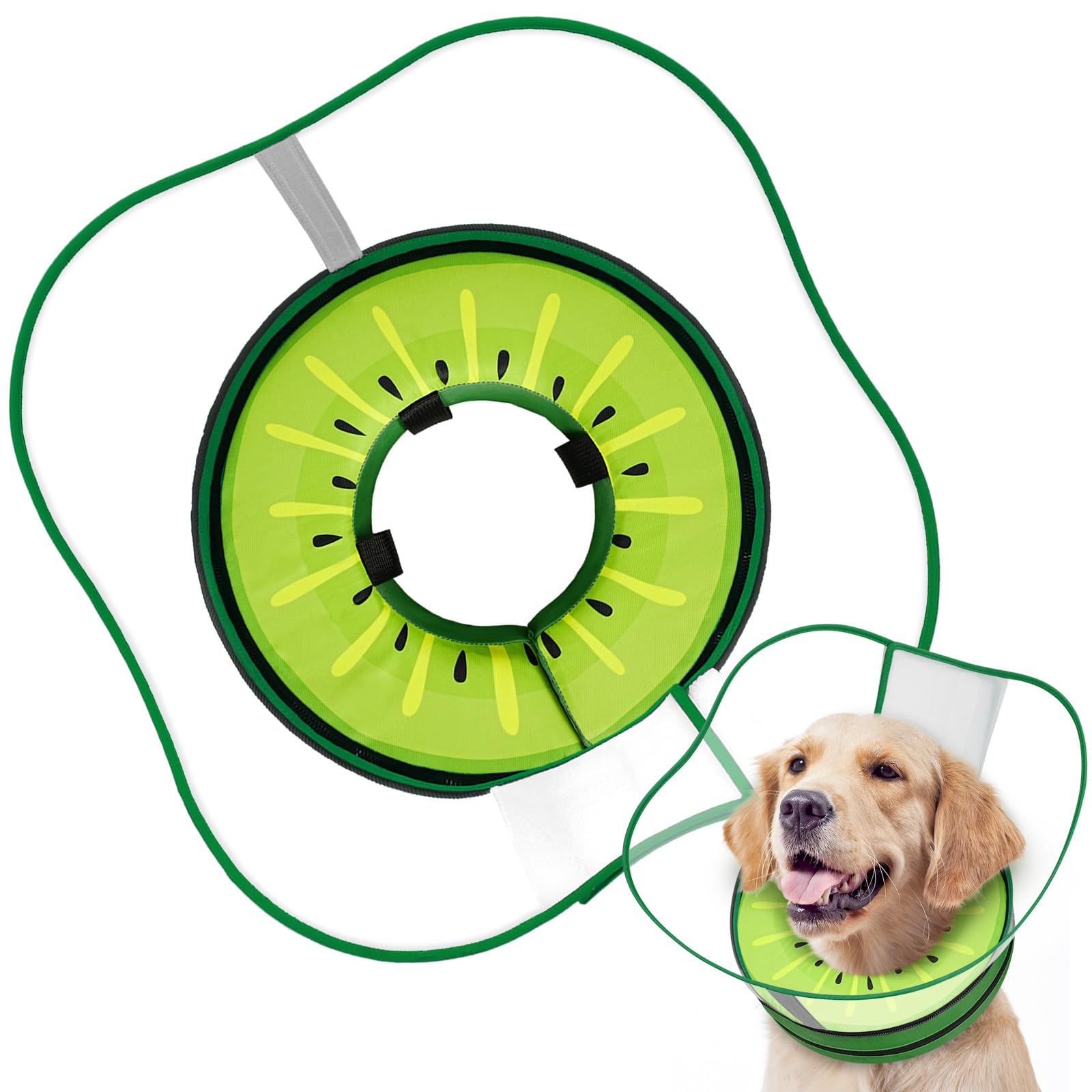 Supet collar esponja para perro Kiwi XXL, soporte suave para recuperación.