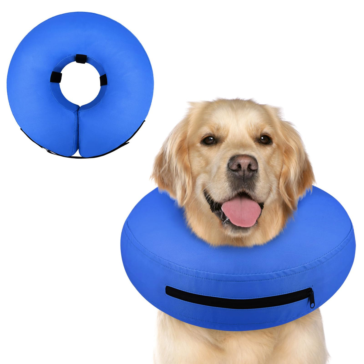 Cola inflable Supet para perro con dona protege la herida sin obstruir la visión