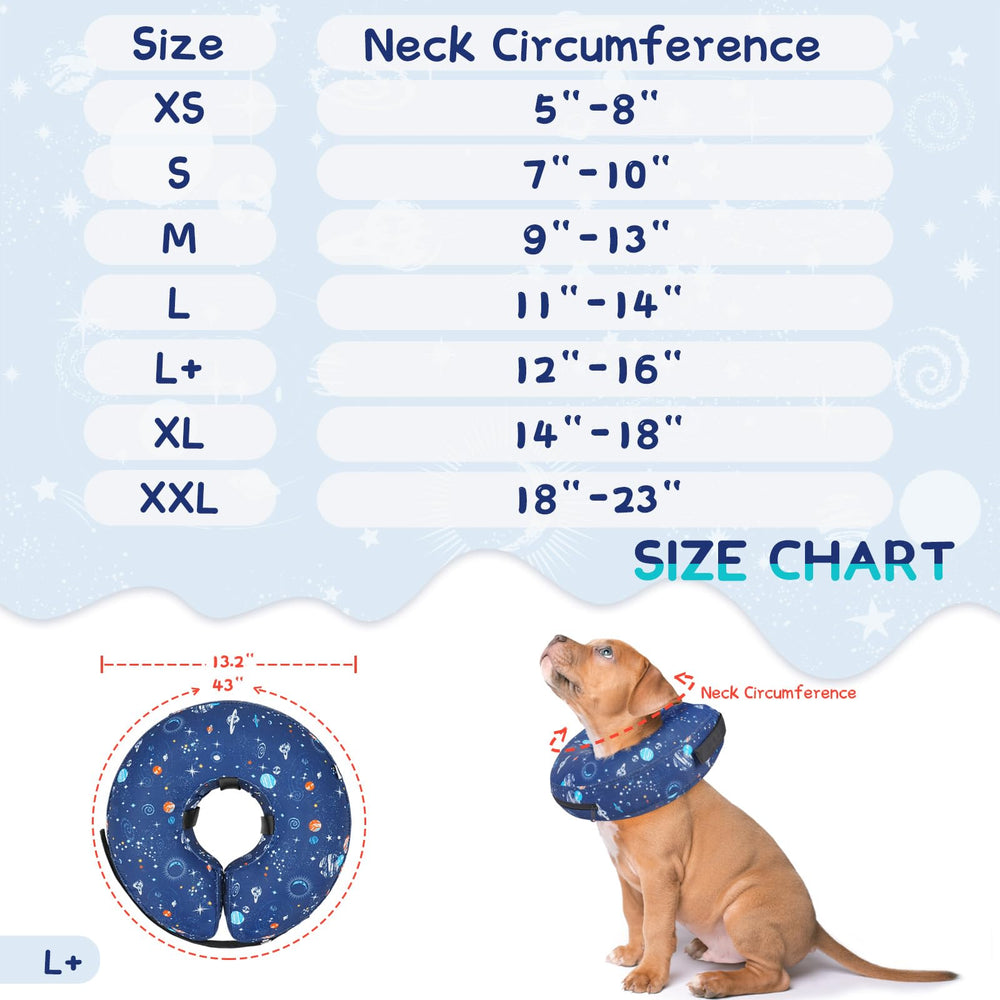 Supet collar inflable rosquilla mantiene la visión clara del perro.