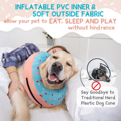 Supet collar inflable con soporte de aire interior, cuello cómodo y estable.