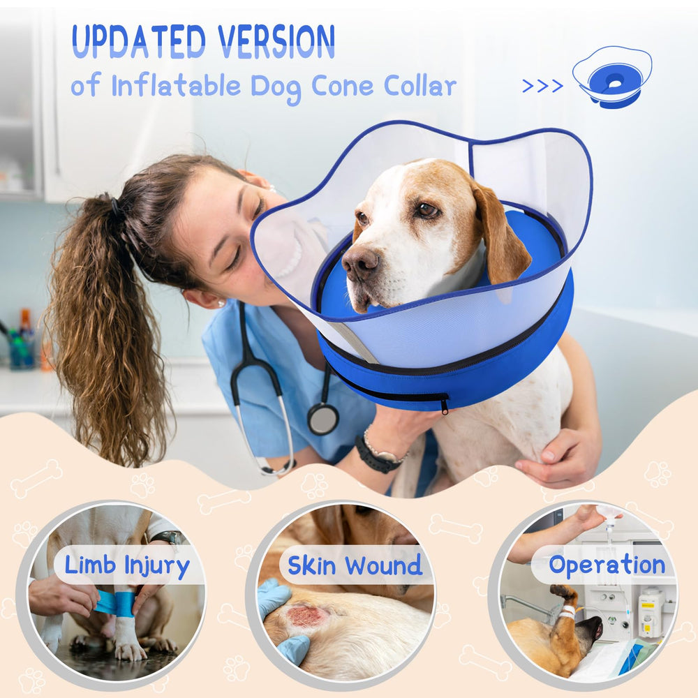 Supet collar rosquilla con escudo desmontable para mayor protección sin incomodar.